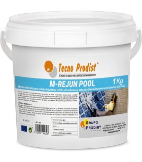 M-REJUN POOL de Tecno Prodist - Mortero flexible, sellado de juntas de baldosas y gresite piscinas, para inmersión permanente